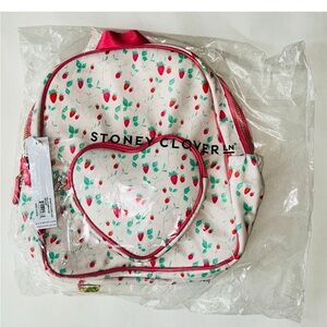 Stoney Clover Lane Floral Heart Backpack - Pink and Green